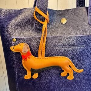 Brown Doxie Wiener Dog Lover Bag Charm Daschund Purse Charm NEW FAST SHIP